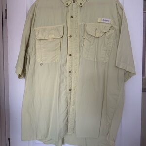 Magellan Outdoors Light Tan Casual Button Down Shirt